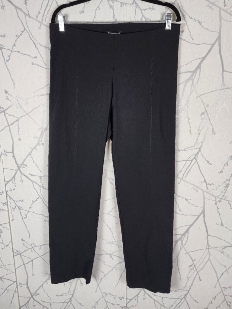 Franne Golde Nwt Black Pull On High Rise All Season Classic Pants — image 2 of 8